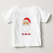 White Ho Ho Ho Santa Claus Frohe Weihnachtsfamilie Baby T-shirt (Vorderseite)