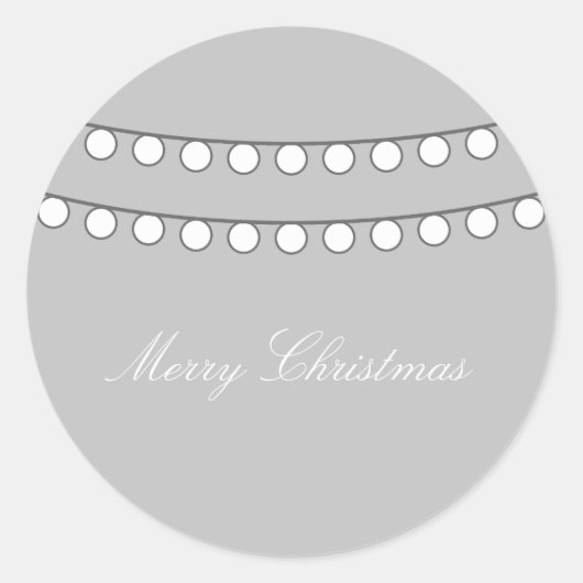 White Holiday String aus Lichter Aufkleber (Vorderseite)