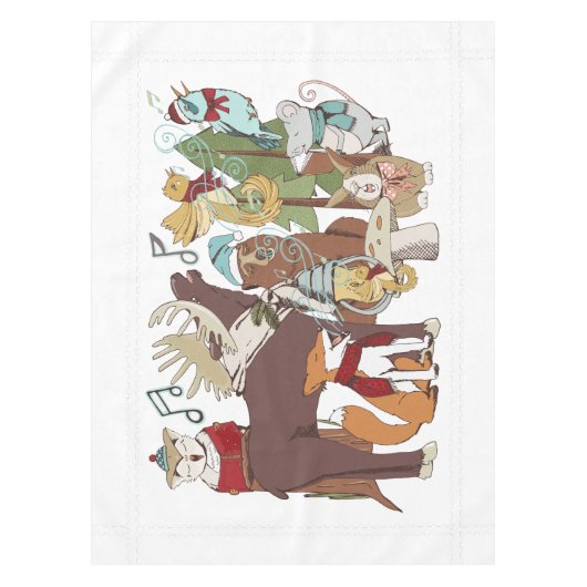 White Holiday Tablecloth Tischdecke (Vorderseite)