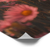 White Horse Amid Blossoming Meadow Poster (Ecke)