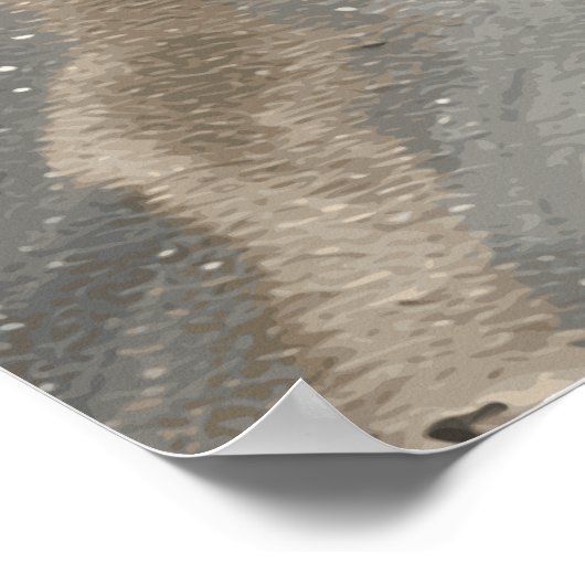 White Horse Art Poster (Ecke)