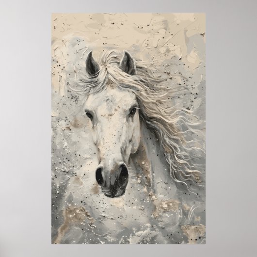 White Horse Art Poster (Vorne)