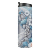 White Horse Blue Floral Elegance Thermosbecher (Nach rechts gedreht)