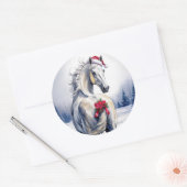 White Horse Christmas Sticker (Umschlag)