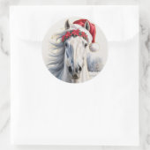 White Horse Christmas Sticker (Tasche)