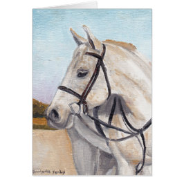 White Horse Equine Art Karte