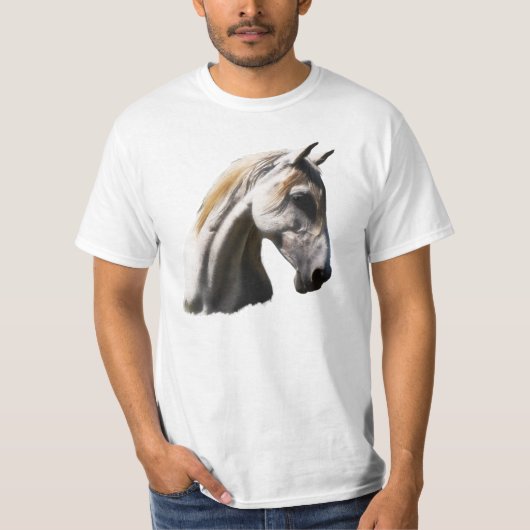 White Horse Equine Art T - Shirt (Vorderseite)