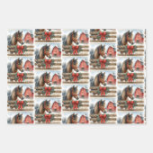 White Horse Festive Farm Weihnachten Geschenkpapier Set (Vorderseite 3)