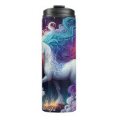 White Horse Fire Forest Magic Thermosbecher (Vorderseite)