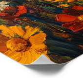 White Horse in a Wildflower Symphony Poster (Ecke)