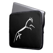 White Horse (Uffington Castle) - Black Laptopschutzhülle (Vorderseite Links)