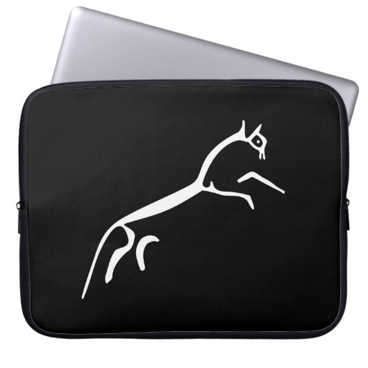 White Horse (Uffington Castle) - Black Laptopschutzhülle (Vorderseite)