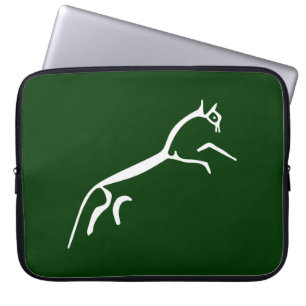 White Horse (Uffington Castle) - Dark Green Laptopschutzhülle
