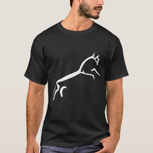 White Horse (Uffington Castle) - Maßgeschneiderte T-Shirt (Vorderseite)