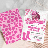 White Hot Pink Space Cowgirl Yeehaw Rodeo Birthday Einladung