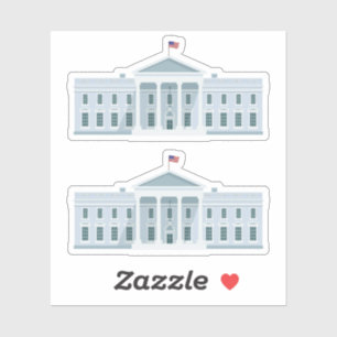White House in America Designer Aufkleber