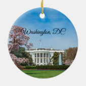 White House in Spring Keramik Ornament (Hinten)