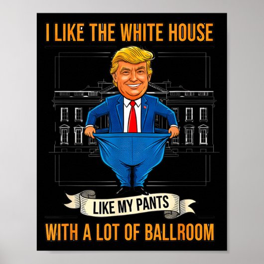 White House Like My Pants Ballroom Funny Litical M Poster (Vorne)
