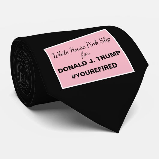 White House Pink Slip for Trump Resistance 2 Krawatte (Gerollt)