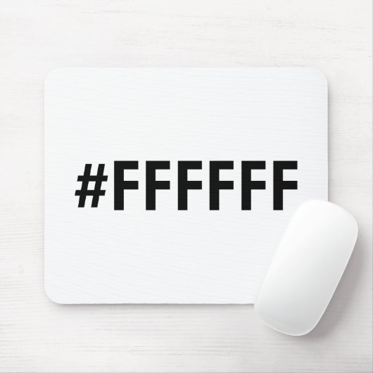White HTML RGB Mousepad (Mit Mouse)