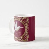 White Hummingbird auf der Red Morning Segen-Tasse Kaffeetasse (Vorderseite Links)