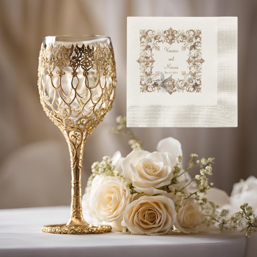 White Hummingbird Cocktail Napkins Serviette