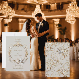 White Hummingbird Collection Save the Date Karte.