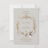 White Hummingbird Collection Save the Date Karte. (Vorderseite)