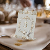 White Hummingbird Extravagante Tischnummer Sockelschild