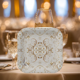 White Hummingbird Minimal Floral Paper Teller