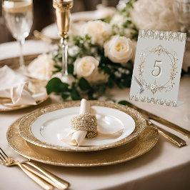 White Hummingbird Tischnummer Sockelschild