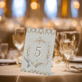 White Hummingbird Tischnummer Sockelschild