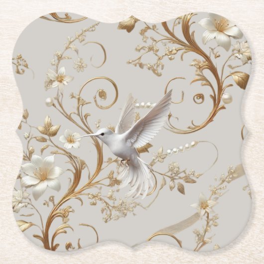 White Hummingbird Untersetzer (Vorderseite)