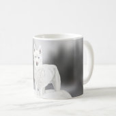 White Husky Kaffeetasse (VorderseiteRechts)