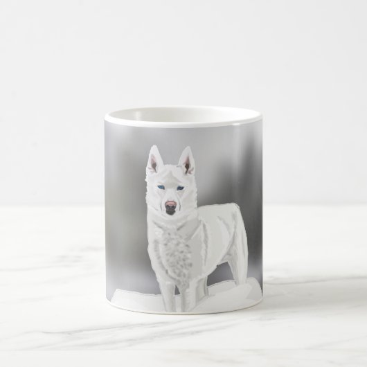 White Husky Kaffeetasse (Mittel)