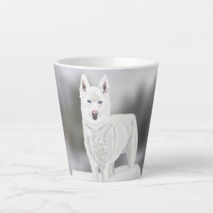 White Husky Milchtasse