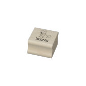 White Husky Puppy Dog Individuelle Name Gummistempel (Stempel)