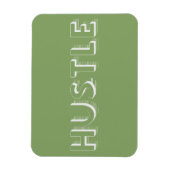White Hustle Moderne Typografie Magnet (Vertikal)