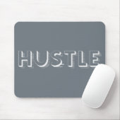 White Hustle Moderne Typografie Mousepad (Mit Mouse)