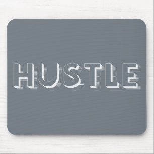 White Hustle Moderne Typografie Mousepad