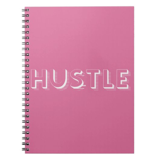 White Hustle Moderne Typografie Notizblock (Vorderseite)