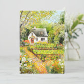 White Hütte im Summer Hello Flat Karte (Stehend Vorderseite)