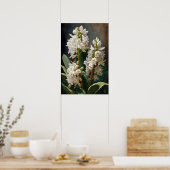 White Hyacinth Blume Art Print Poster (Küche)