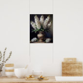 White Hyacinth Blume Art Print Poster (Küche)