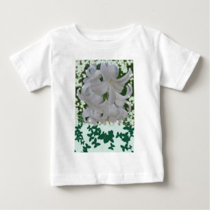 White Hyacinths & Butterfets Baby Säugling T - Shi Baby T-shirt