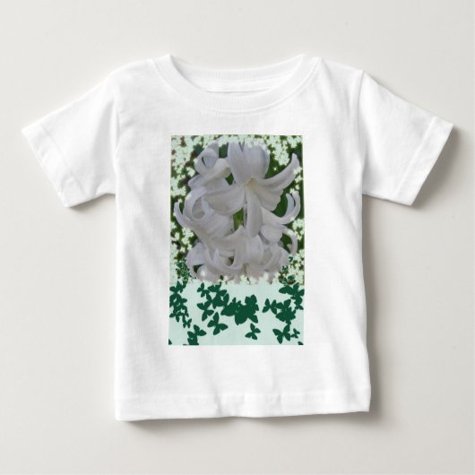 White Hyacinths & Butterfets Baby Säugling T - Shi Baby T-shirt (Vorderseite)