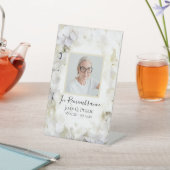 White Hydrangea Aquarellfeier des Lebens Sockelschild (In SItu)