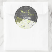 White Hydrangea auf Chalkboard Danke Sticker (Tasche)