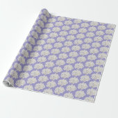 White Hydrangea auf Pastel Lavender Geschenkpapier (Ungerollt)