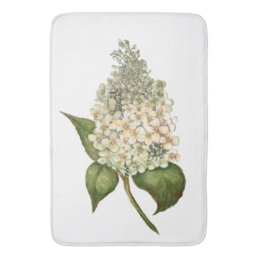 White Hydrangea Badematte (Vorderseite Vertikal)